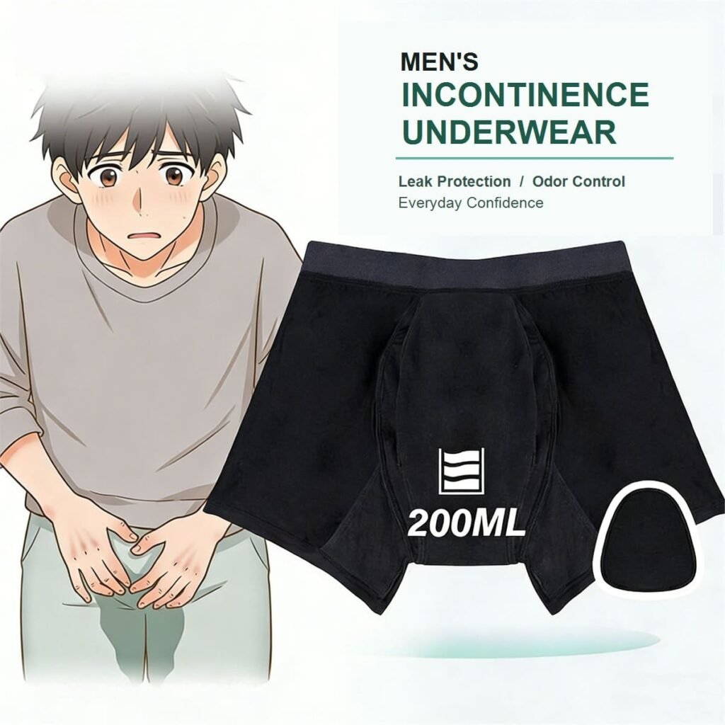 Men’s Reusable Incontinence Underwear — YC7701 construction diagram
