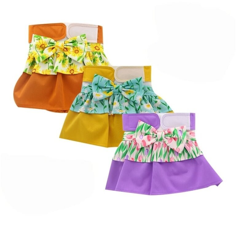 Reusable Female Dog Diaper with Ruffle Skirt — YCDF013