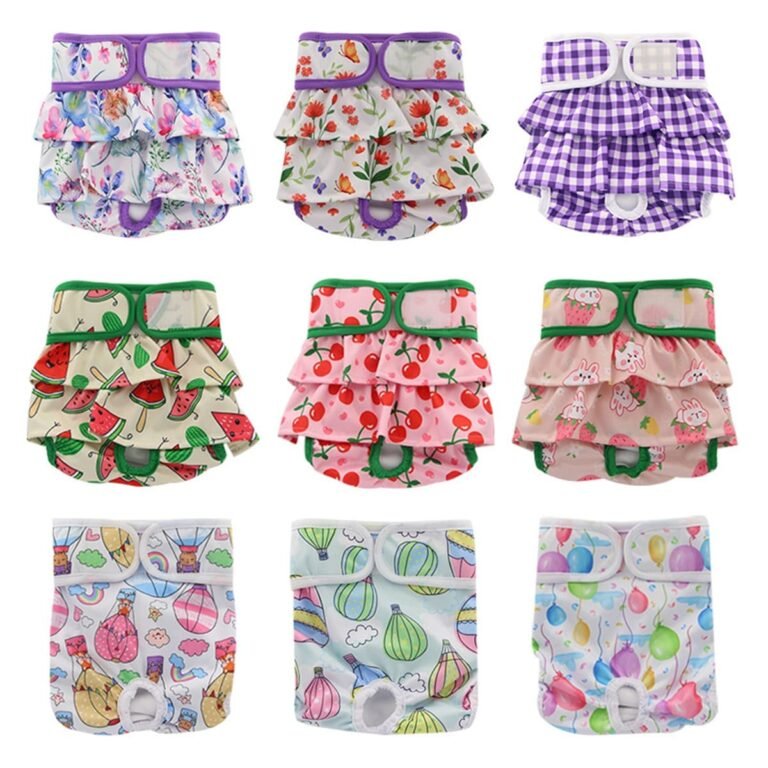 Reusable Ruffled Female Dog Diaper — YCDF014