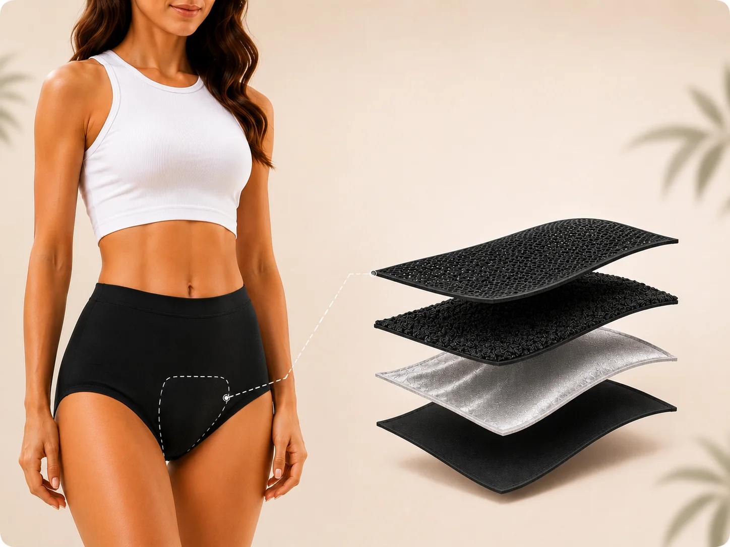 Reusable absorbent underwear manufacturing and multi-layer absorbent construction