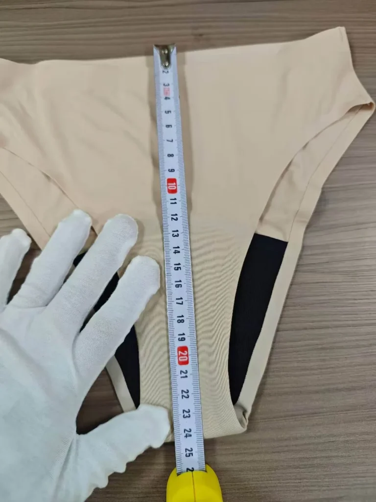 Final dimensional inspection before shipment with original measuring-tape markings preserved