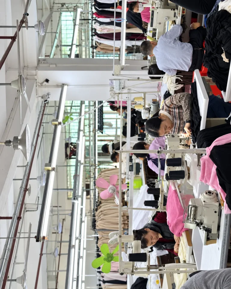 Real sewing production floor